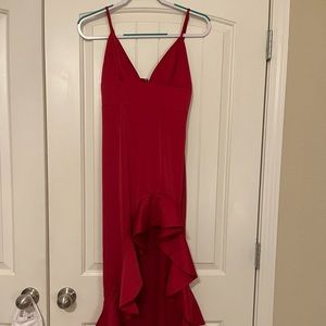 Lovers + Friends Aahmani Red Ruffle Gown